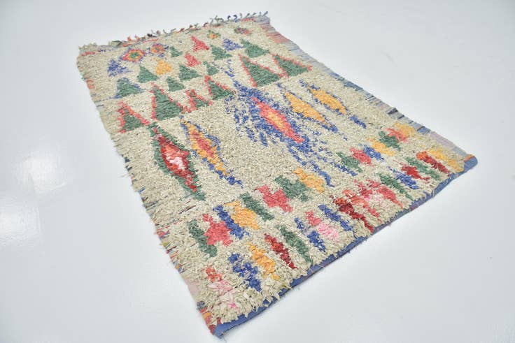 Detail image of 5' x 8' Hand Knotted Moroccan Wool Rug