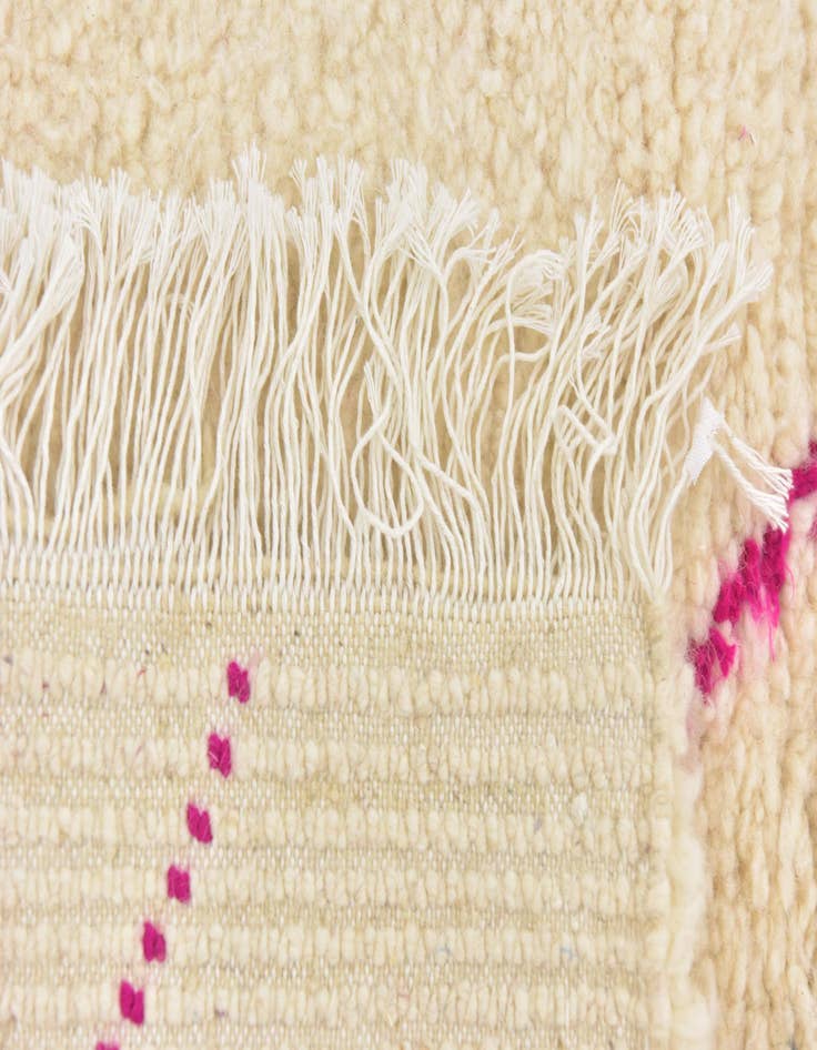 Detail image of 3' 5 x 4' 7 Hand Knotted Moroccan Wool Rug