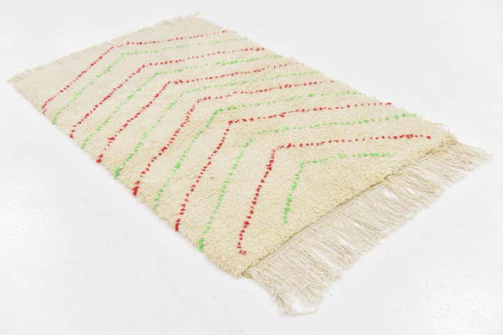 3' 2 x 4' 10 Hand Knotted Moroccan Wool Rug