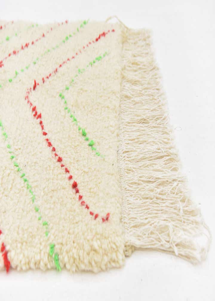 3' 2 x 4' 10 Hand Knotted Moroccan Wool Rug