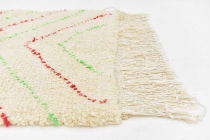 3' 2 x 4' 10 Hand Knotted Moroccan Wool Rug