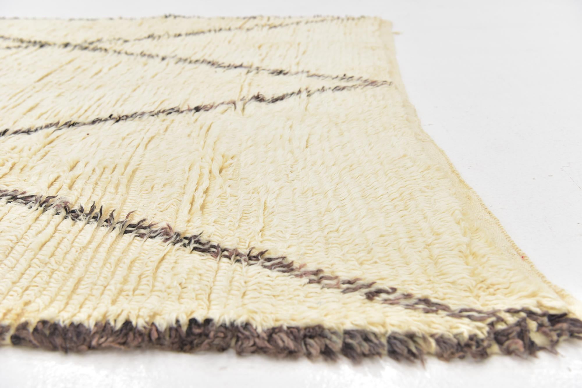6' 5 x 10' Hand Knotted Moroccan Wool Rug