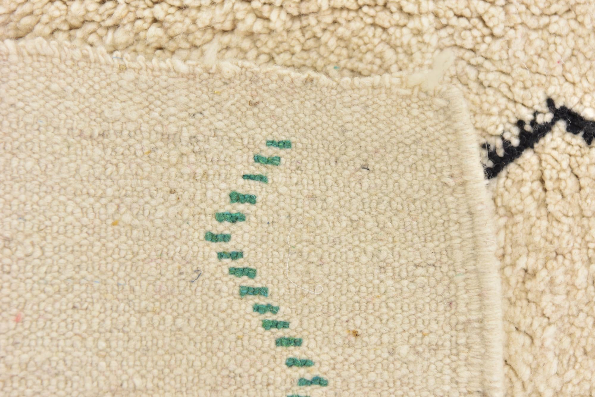 5' 2 x 8' 5 Hand Knotted Moroccan Wool Rug