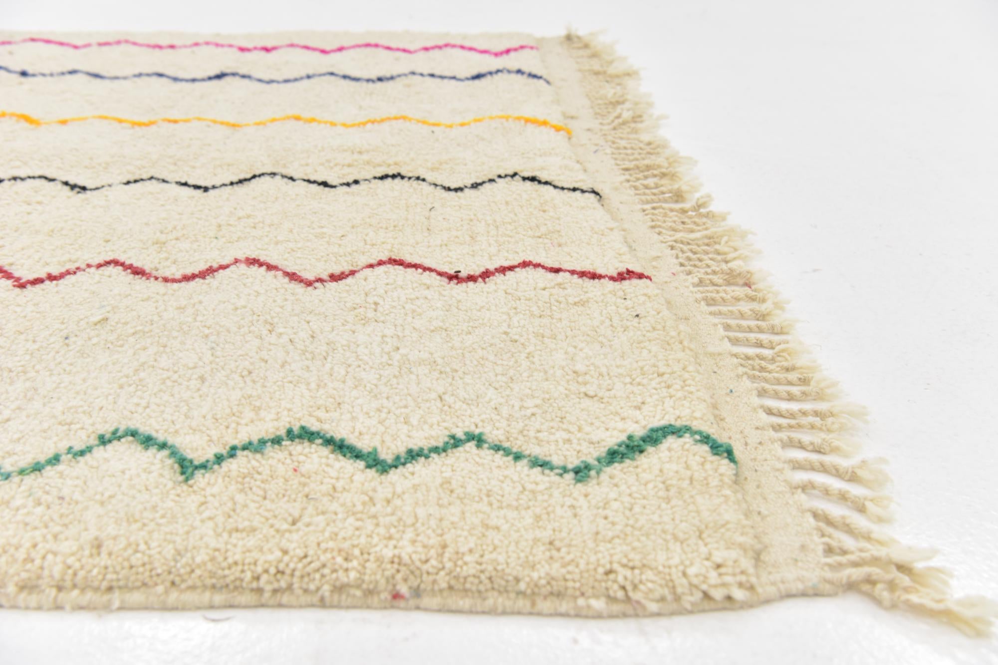 5' 2 x 8' 5 Hand Knotted Moroccan Wool Rug