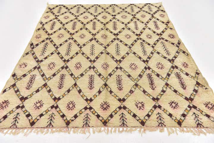 5' 7 x 7' 2 Hand Knotted Moroccan Wool Rug