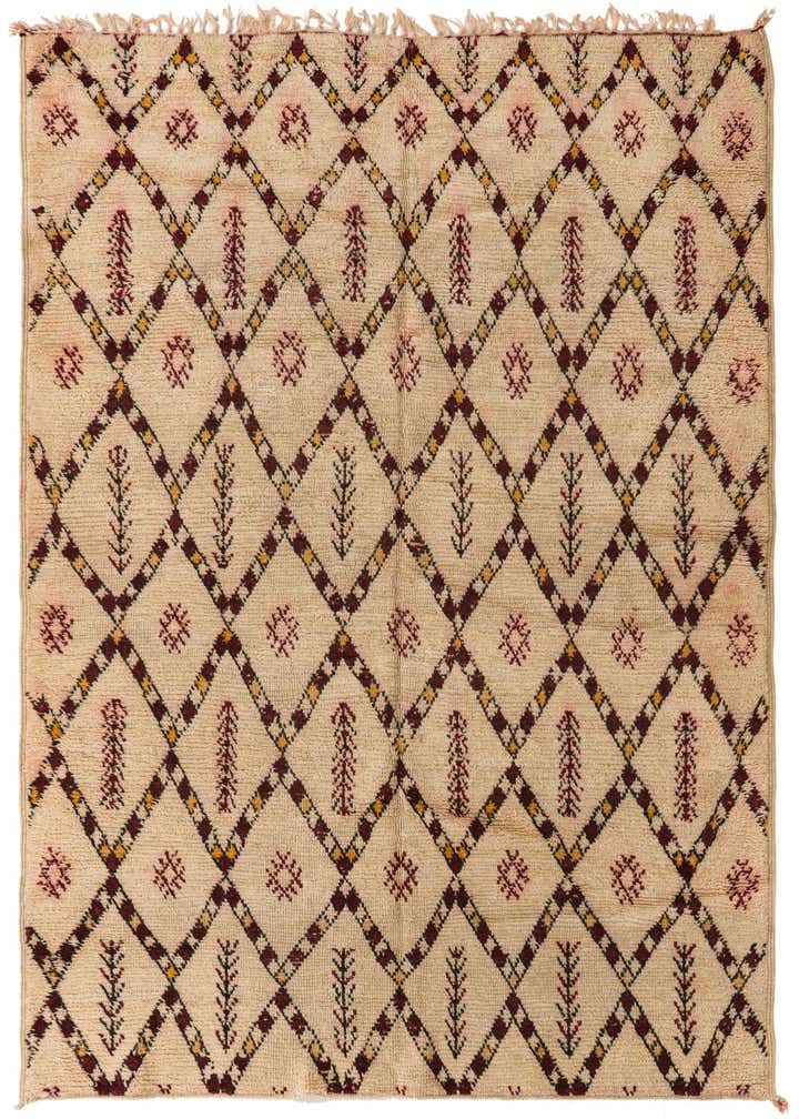 5' 7 x 7' 2 Hand Knotted Moroccan Wool Rug