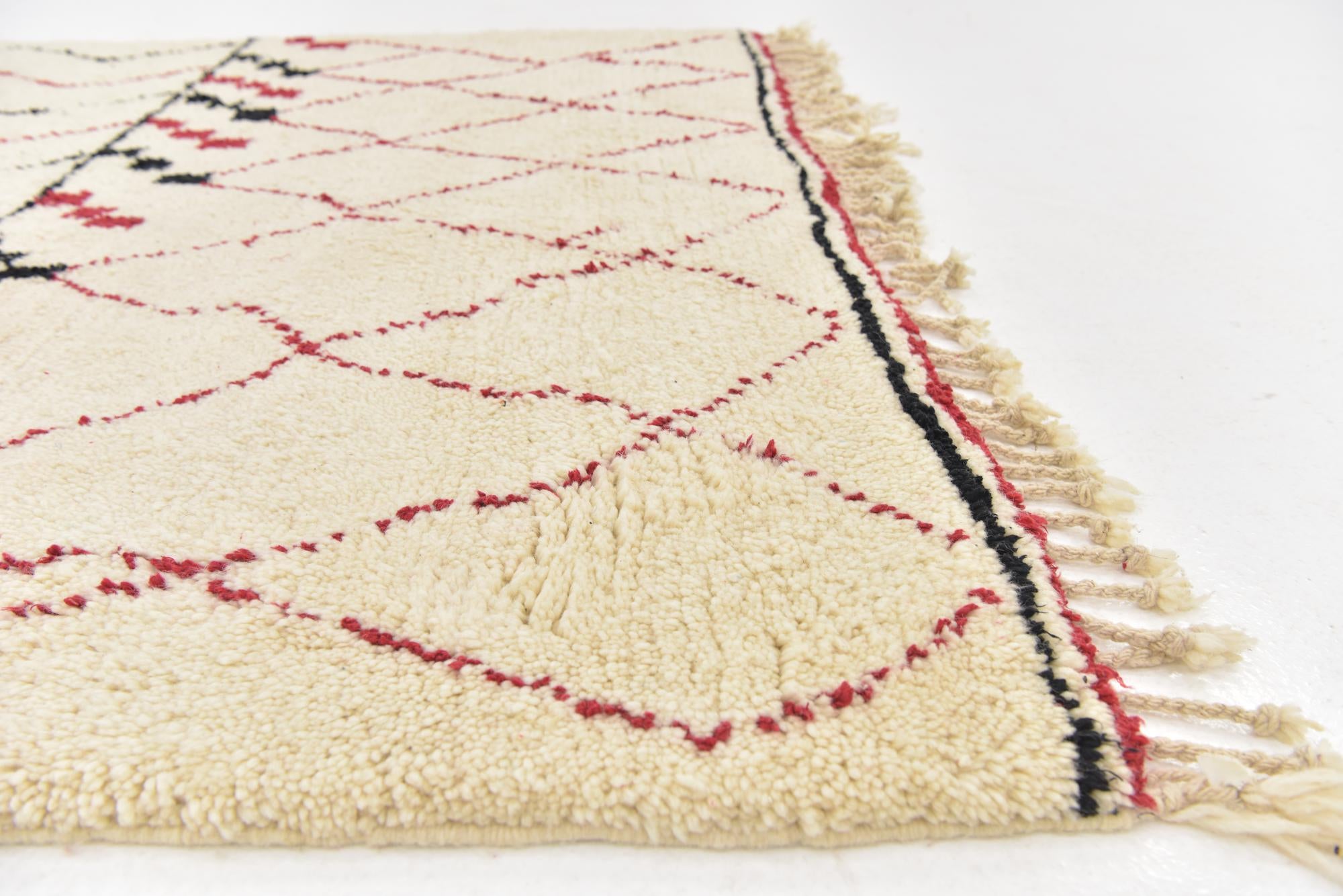 5' 2 x 7' 4 Hand Knotted Moroccan Wool Rug