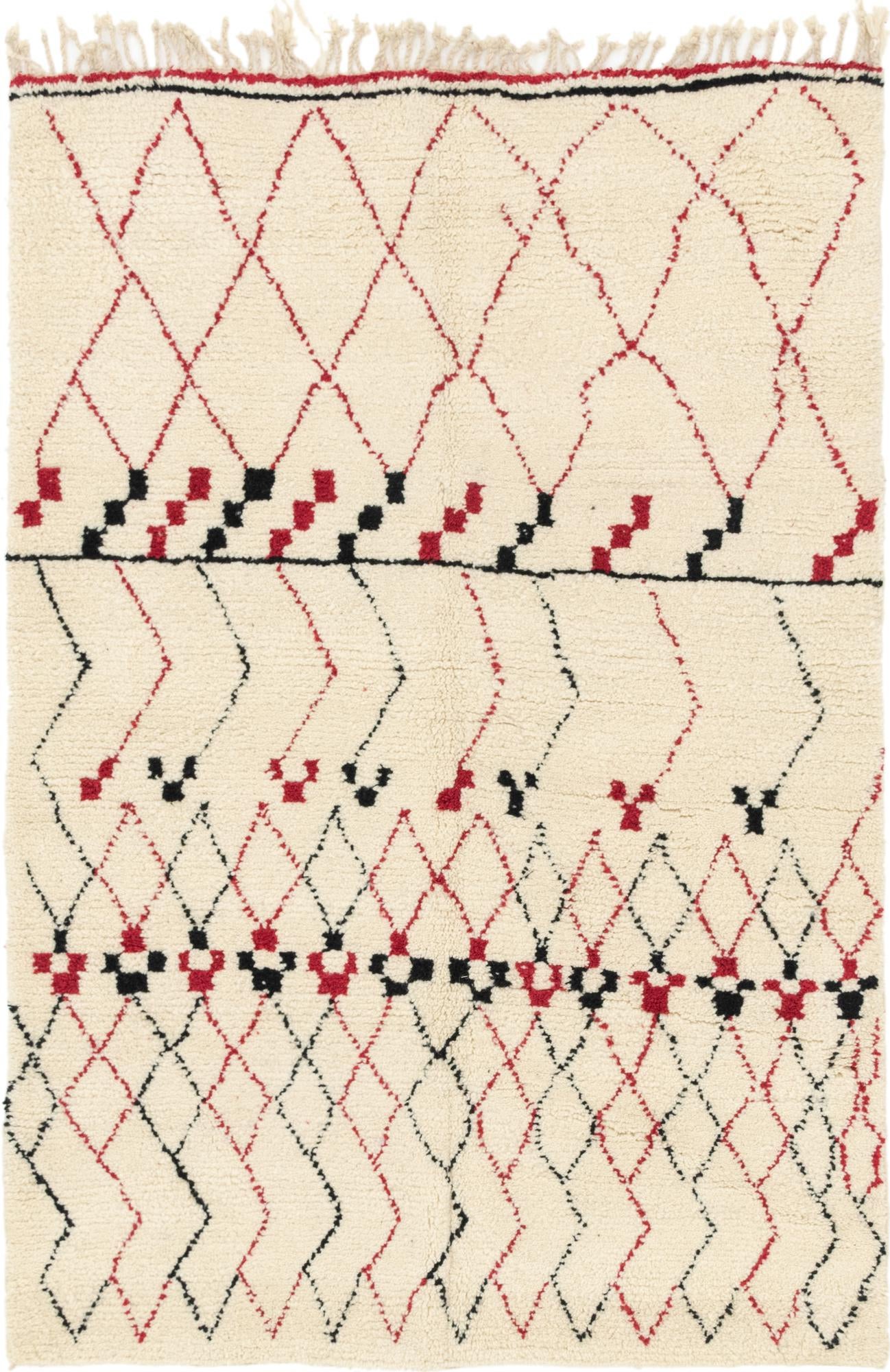 5' 2 x 7' 4 Hand Knotted Moroccan Wool Rug