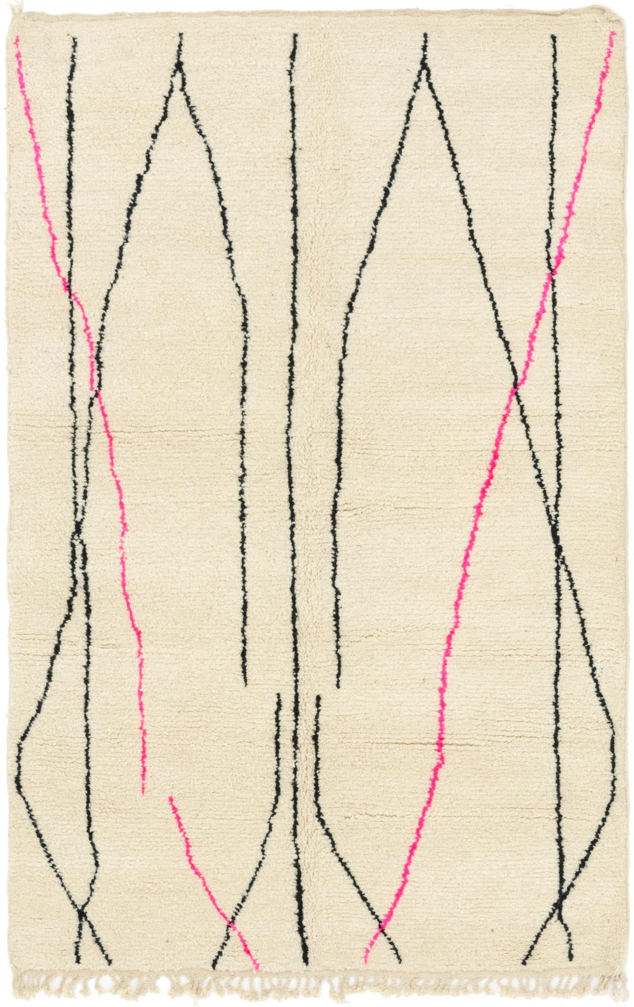 5' x 8' Hand Knotted Moroccan Wool Rug