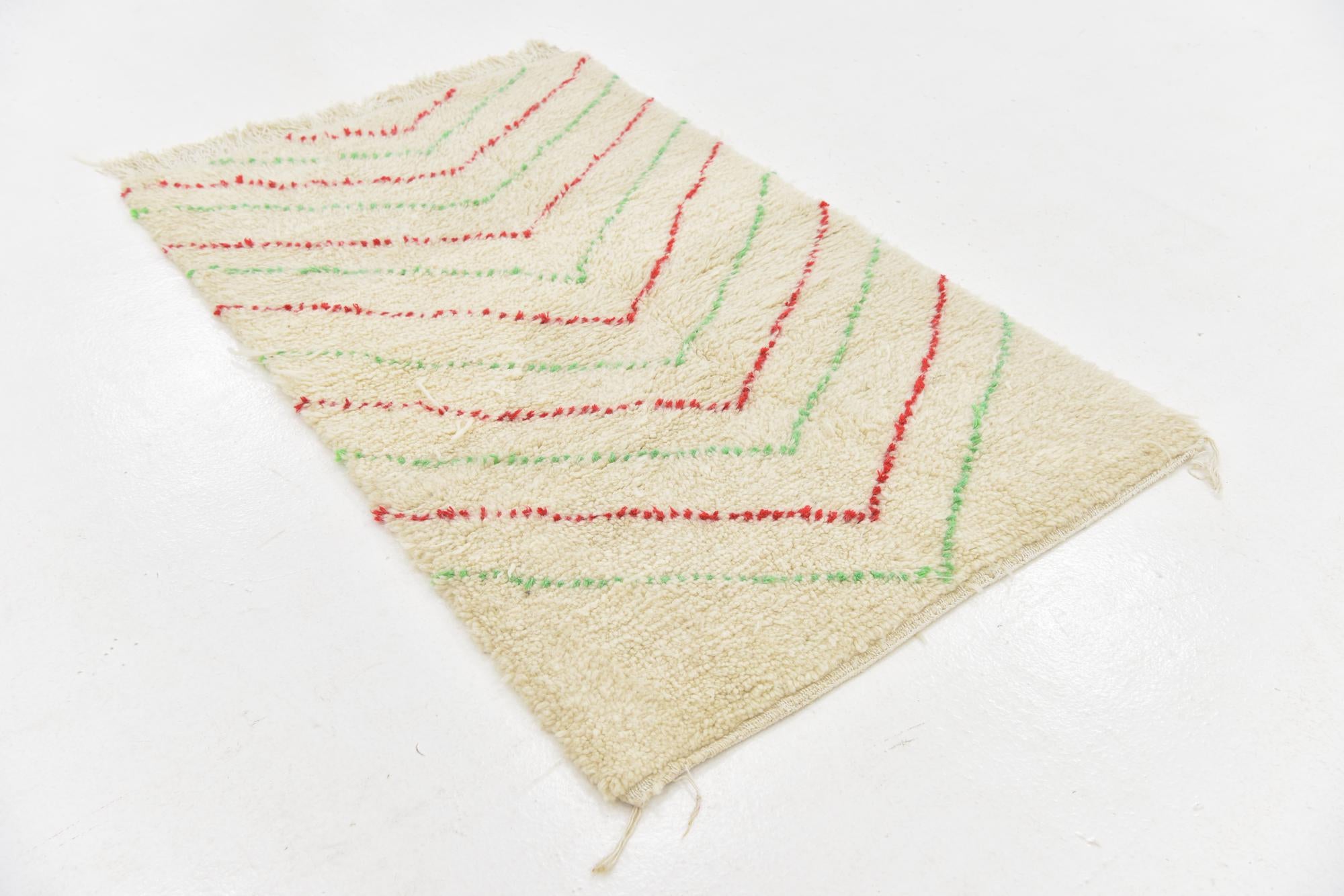 3' x 5' Hand Knotted Moroccan Wool Rug
