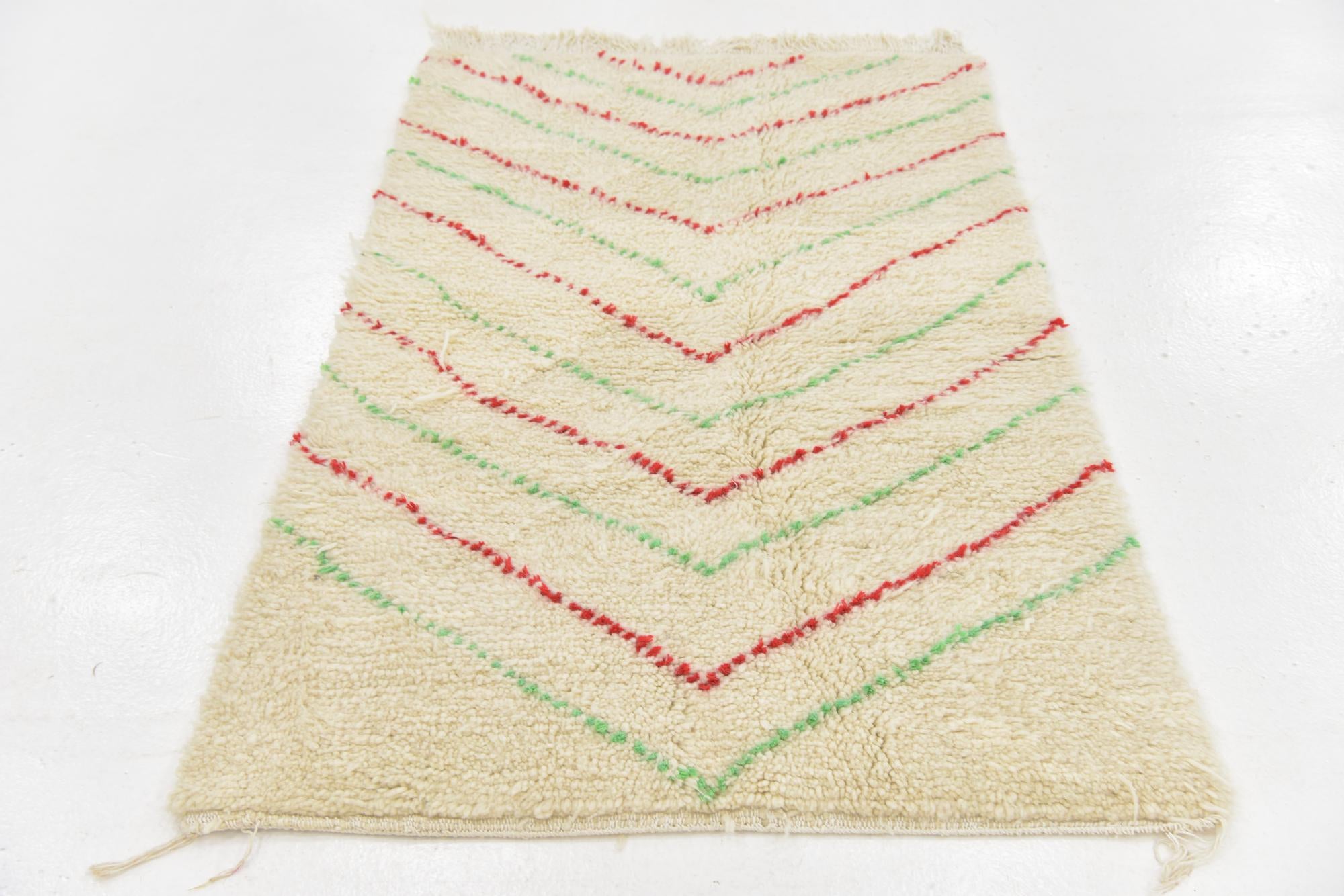 3' x 5' Hand Knotted Moroccan Wool Rug