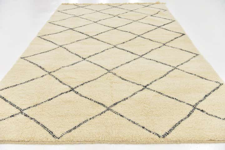 7' 2 x 11' 5 Hand Knotted Moroccan Wool Rug