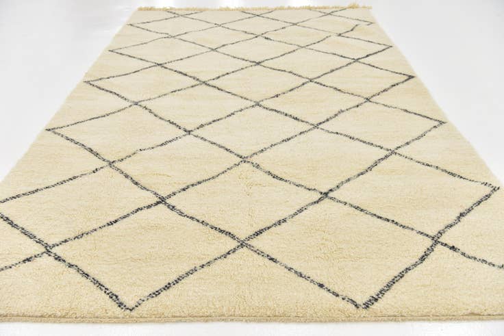 Detail image of 7' 2 x 11' 5 Hand Knotted Moroccan Wool Rug