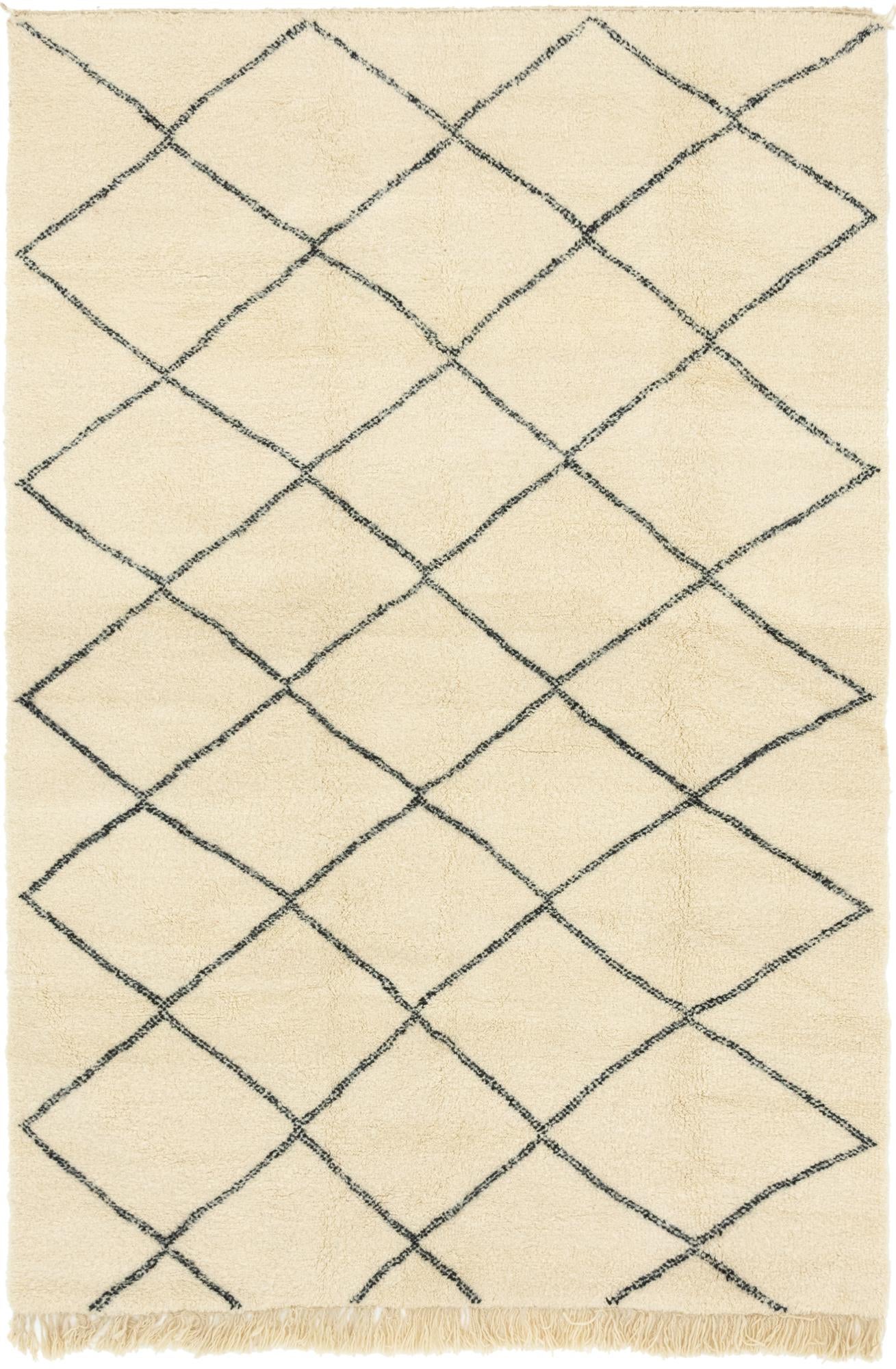 7' 2 x 11' 5 Hand Knotted Moroccan Wool Rug