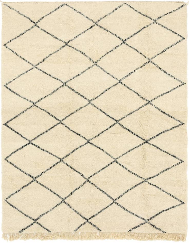 Detail image of 7' 2 x 11' 5 Hand Knotted Moroccan Wool Rug