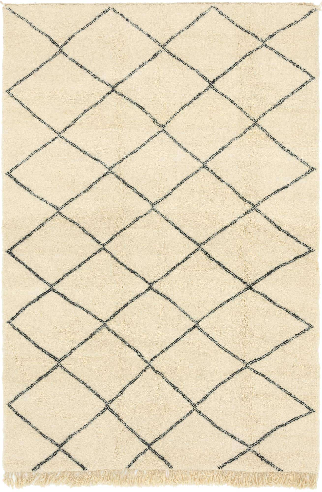 7' 2 x 11' 5 Hand Knotted Moroccan Wool Rug