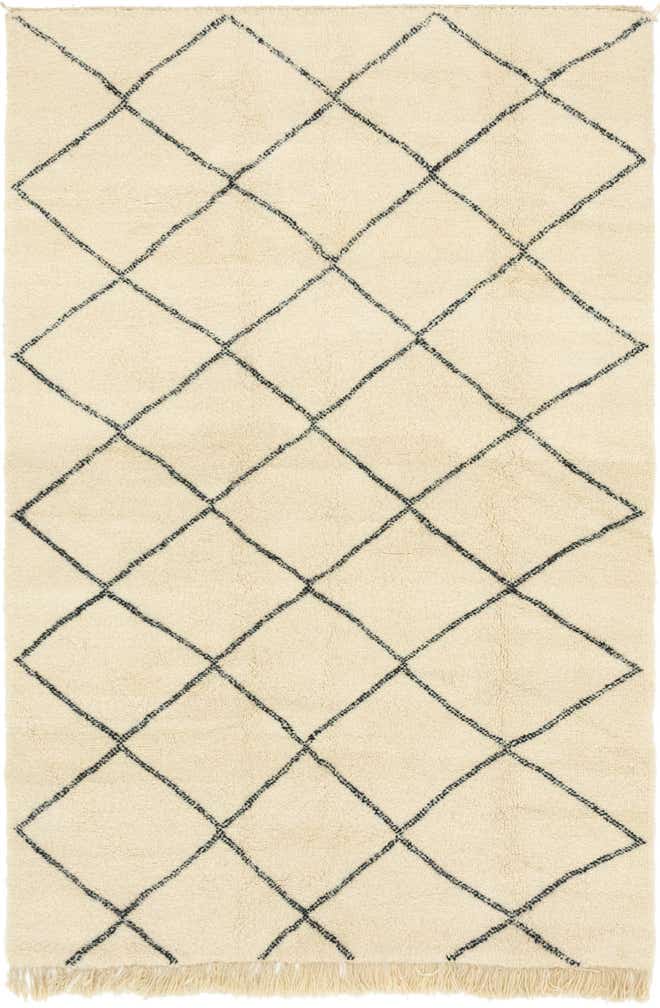 7' 2 x 11' 5 Hand Knotted Moroccan Wool Rug