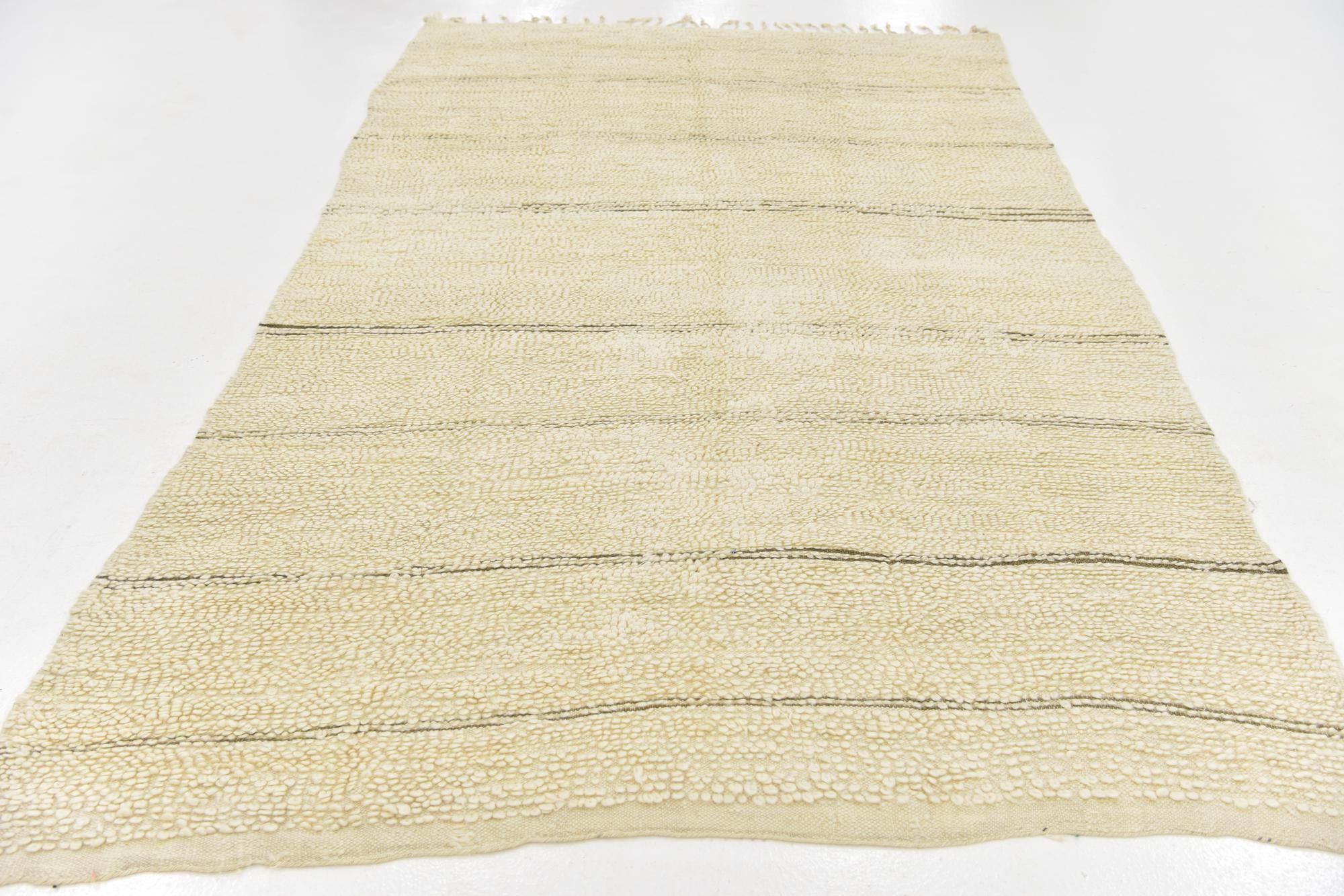 6' 2 x 10' 5 Hand Knotted Moroccan Wool Rug