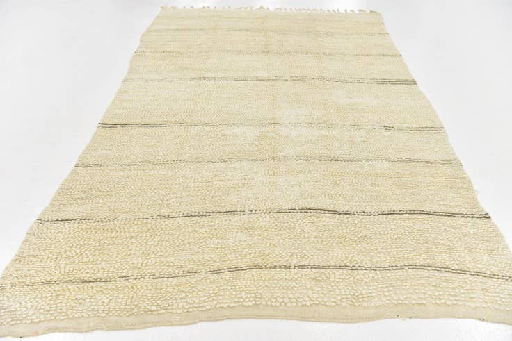 Detail image of 6' 2 x 10' 5 Hand Knotted Moroccan Wool Rug