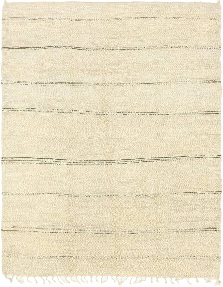 Detail image of 6' 2 x 10' 5 Hand Knotted Moroccan Wool Rug