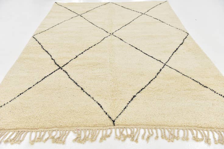 Detail image of 7' x 9' 9 Hand Knotted Moroccan Wool Rug