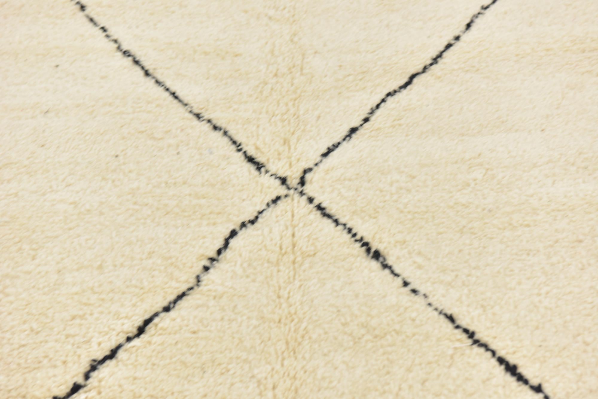 7' x 9' 9 Hand Knotted Moroccan Wool Rug