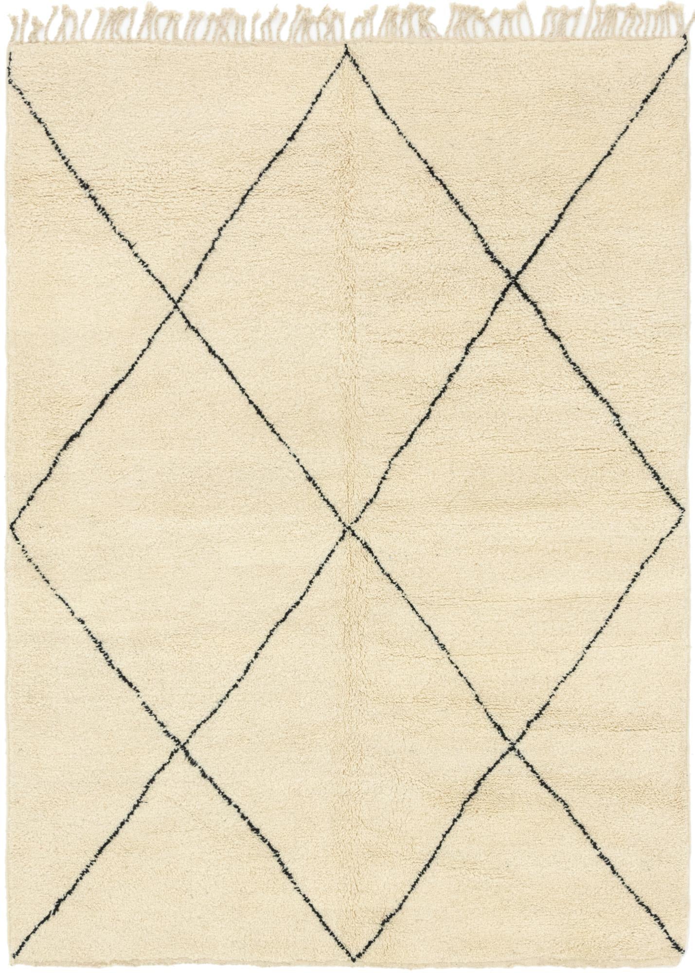 7' x 9' 9 Hand Knotted Moroccan Wool Rug