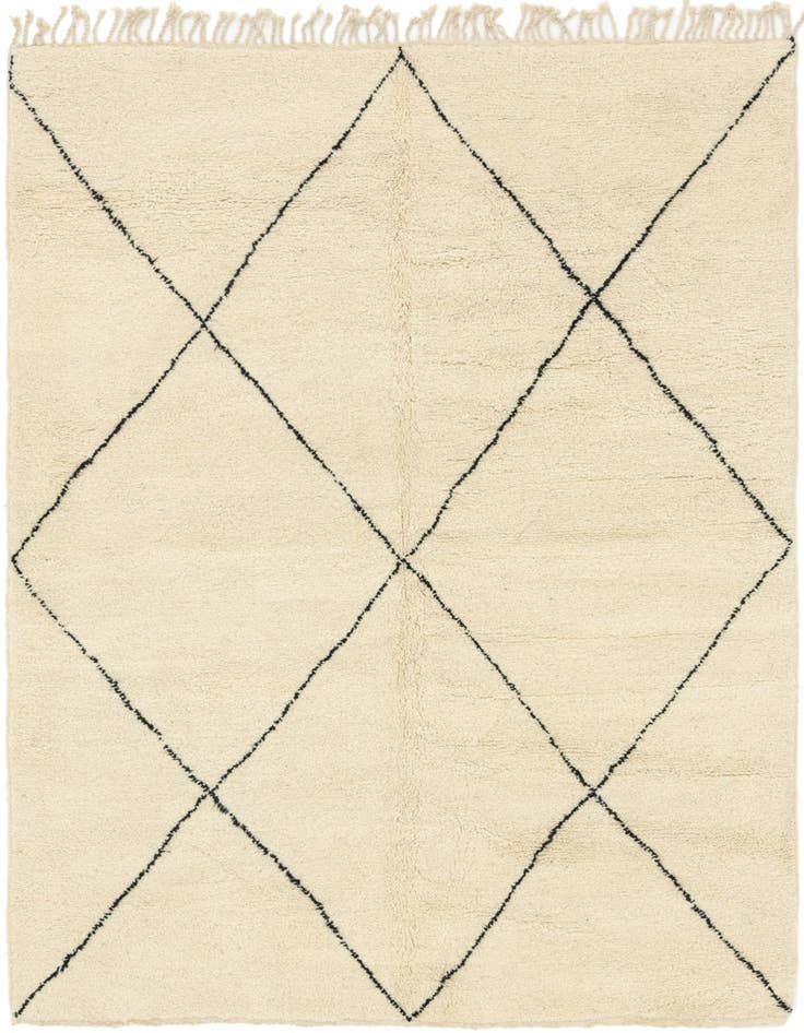 Detail image of 7' x 9' 9 Hand Knotted Moroccan Wool Rug