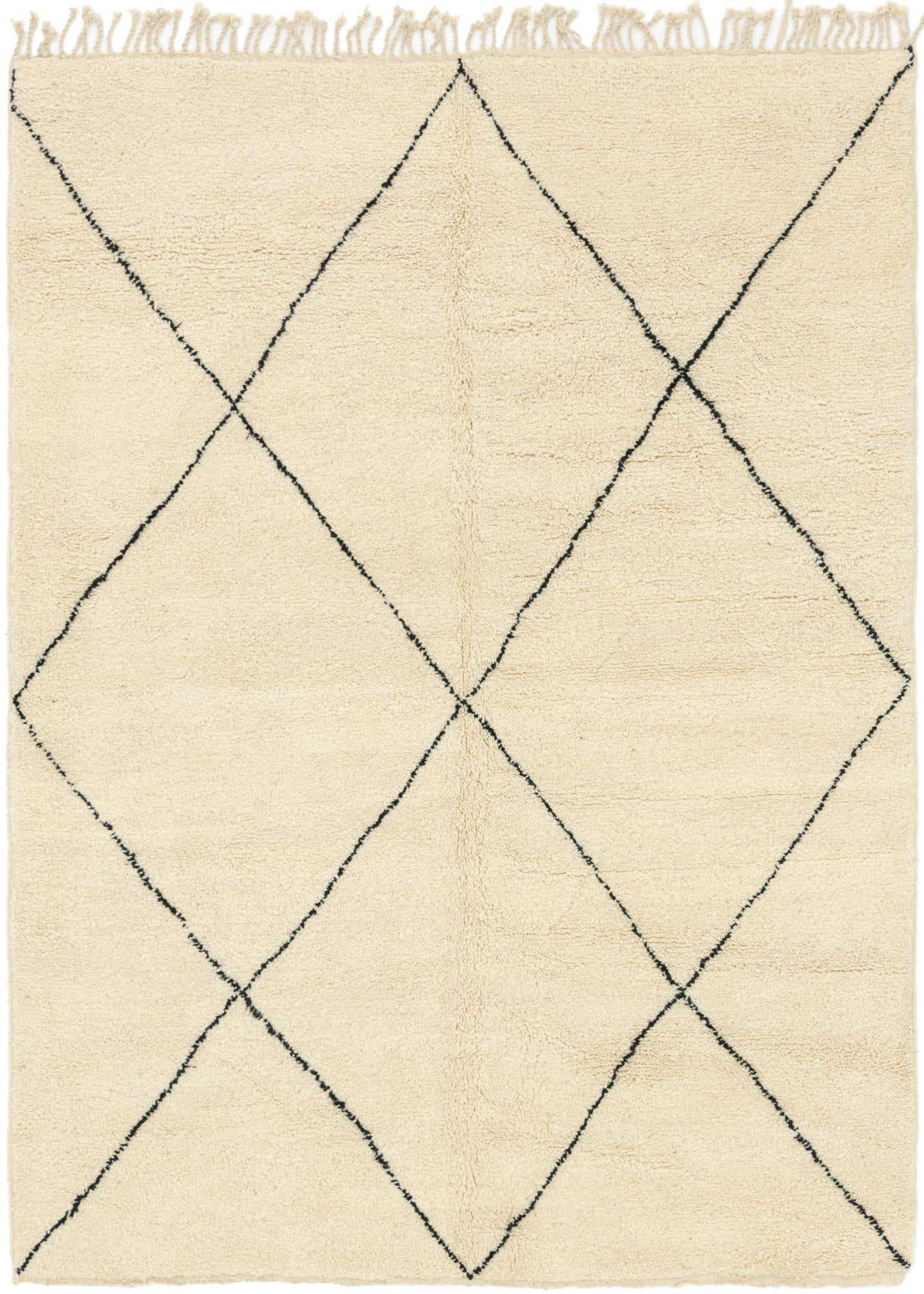 7' x 9' 9 Hand Knotted Moroccan Wool Rug