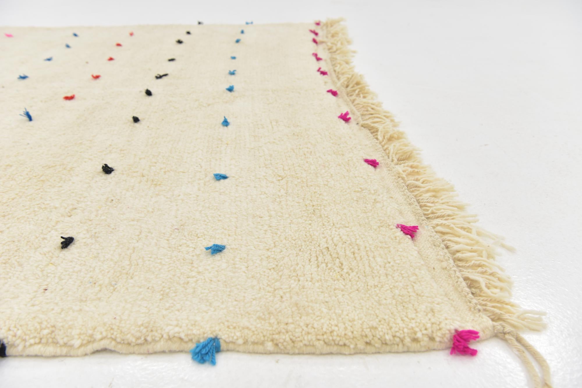 6' 7 x 9' 5 Hand Knotted Moroccan Wool Rug