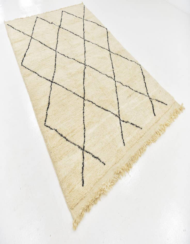 Detail image of 6' 3 x 9' 3  Hand Knotted Moroccan Wool Rug