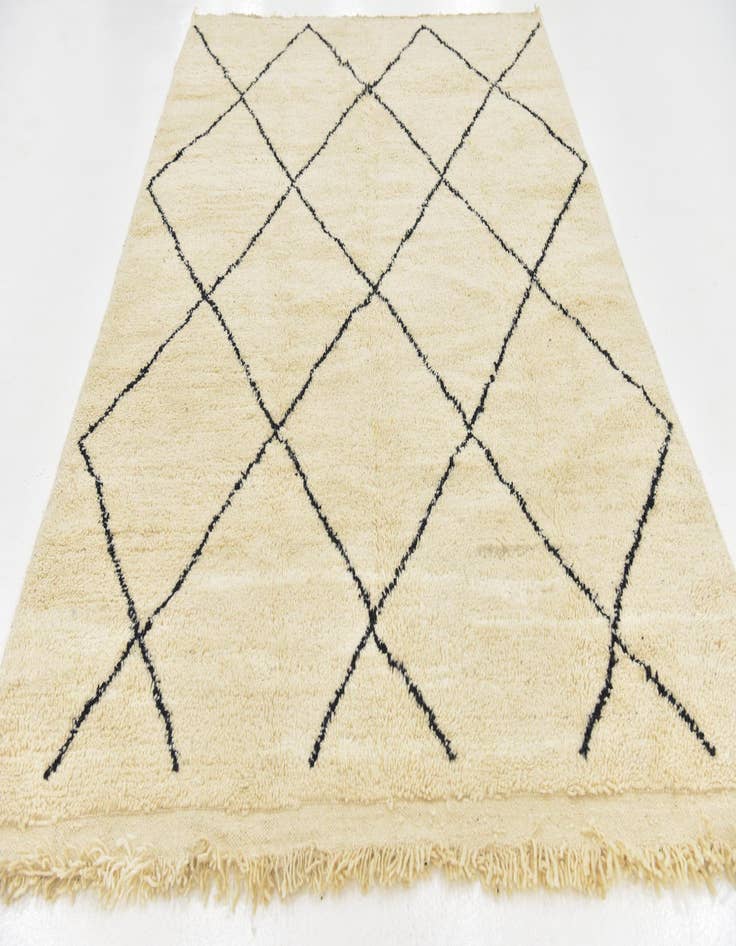 Detail image of 6' 3 x 9' 3  Hand Knotted Moroccan Wool Rug