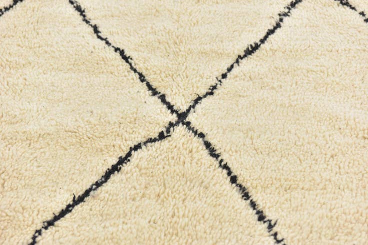Detail image of 6' 3 x 9' 3 Hand Knotted Moroccan Wool Rug