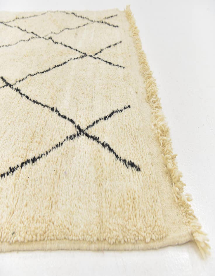 Detail image of 6' 3 x 9' 3  Hand Knotted Moroccan Wool Rug