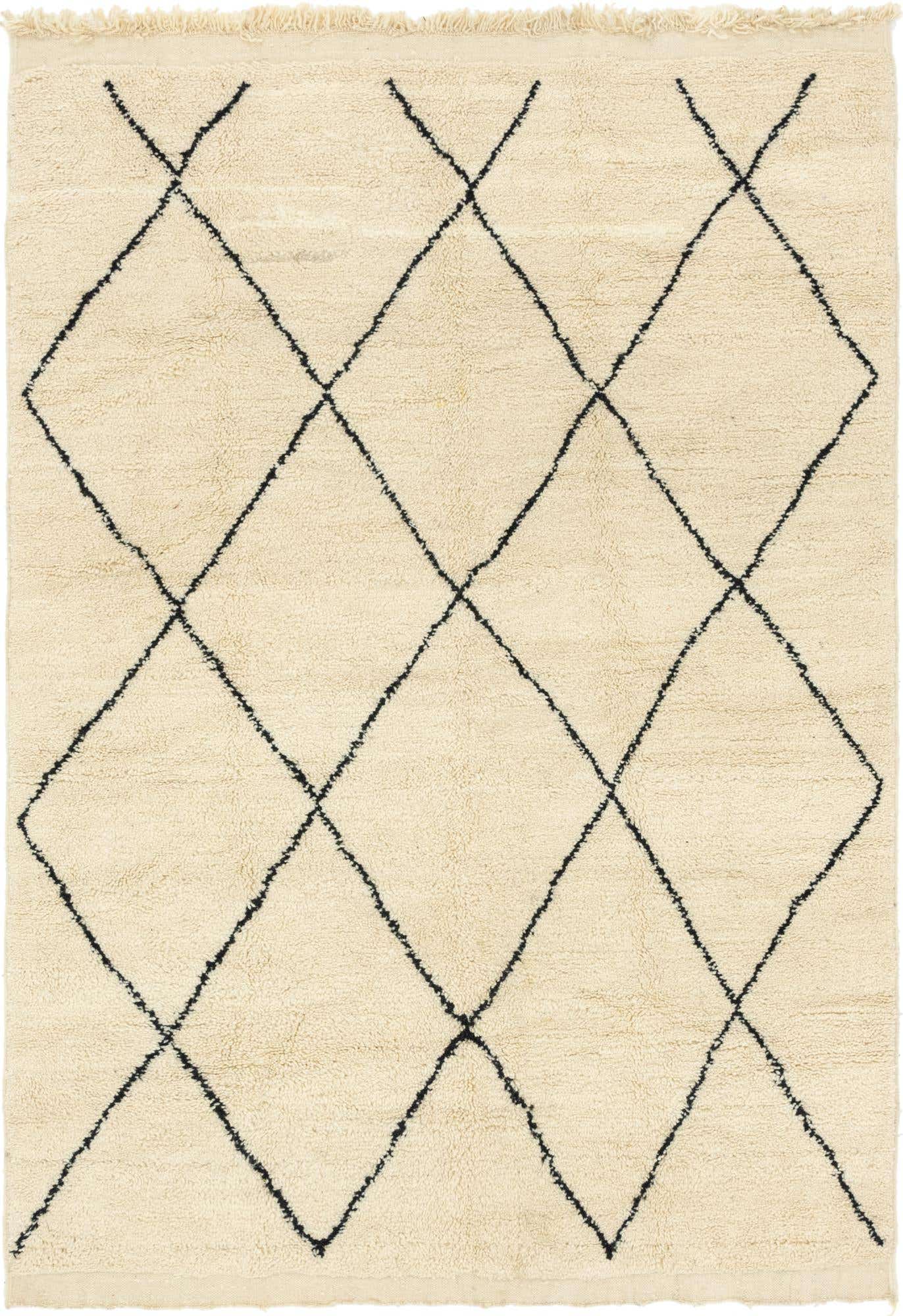 6' 3 x 9' 3 Hand Knotted Moroccan Wool Rug