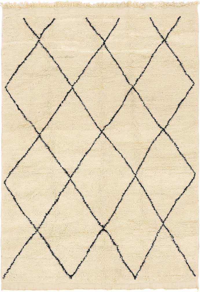 6' 3 x 9' 3 Hand Knotted Moroccan Wool Rug