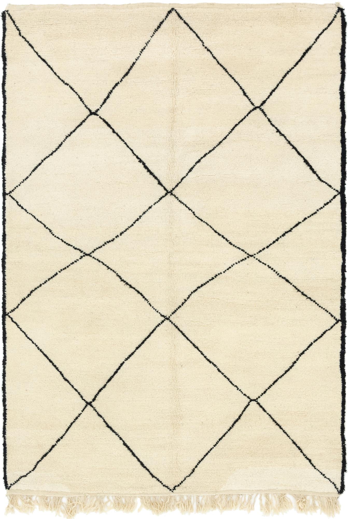 6' 8 x 9' 10 Hand Knotted Moroccan Wool Rug