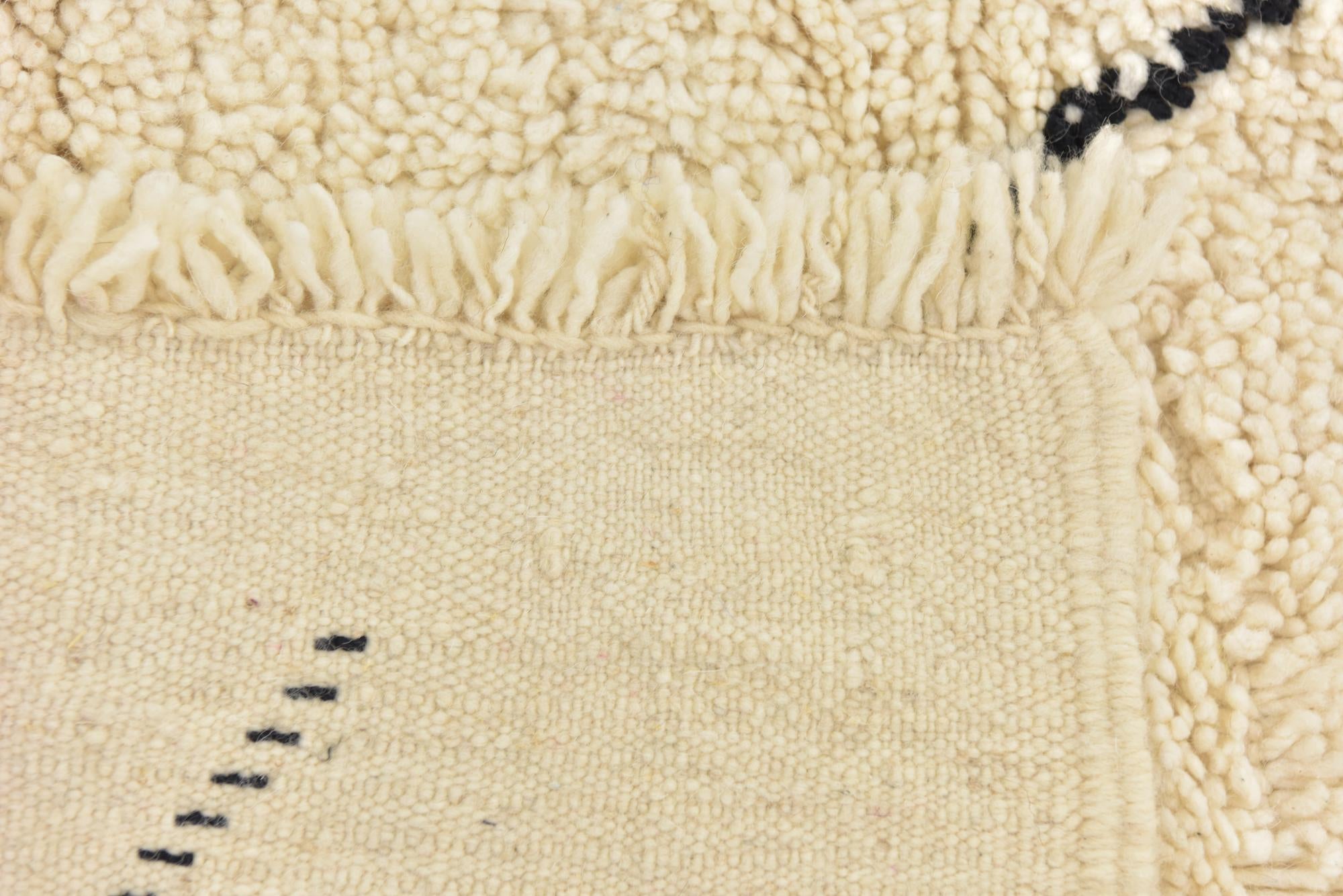 6' 4 x 9' 7 Hand Knotted Moroccan Wool Rug