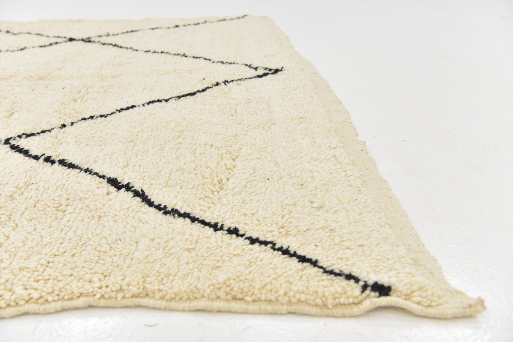 6' 4 x 9' 7 Hand Knotted Moroccan Wool Rug