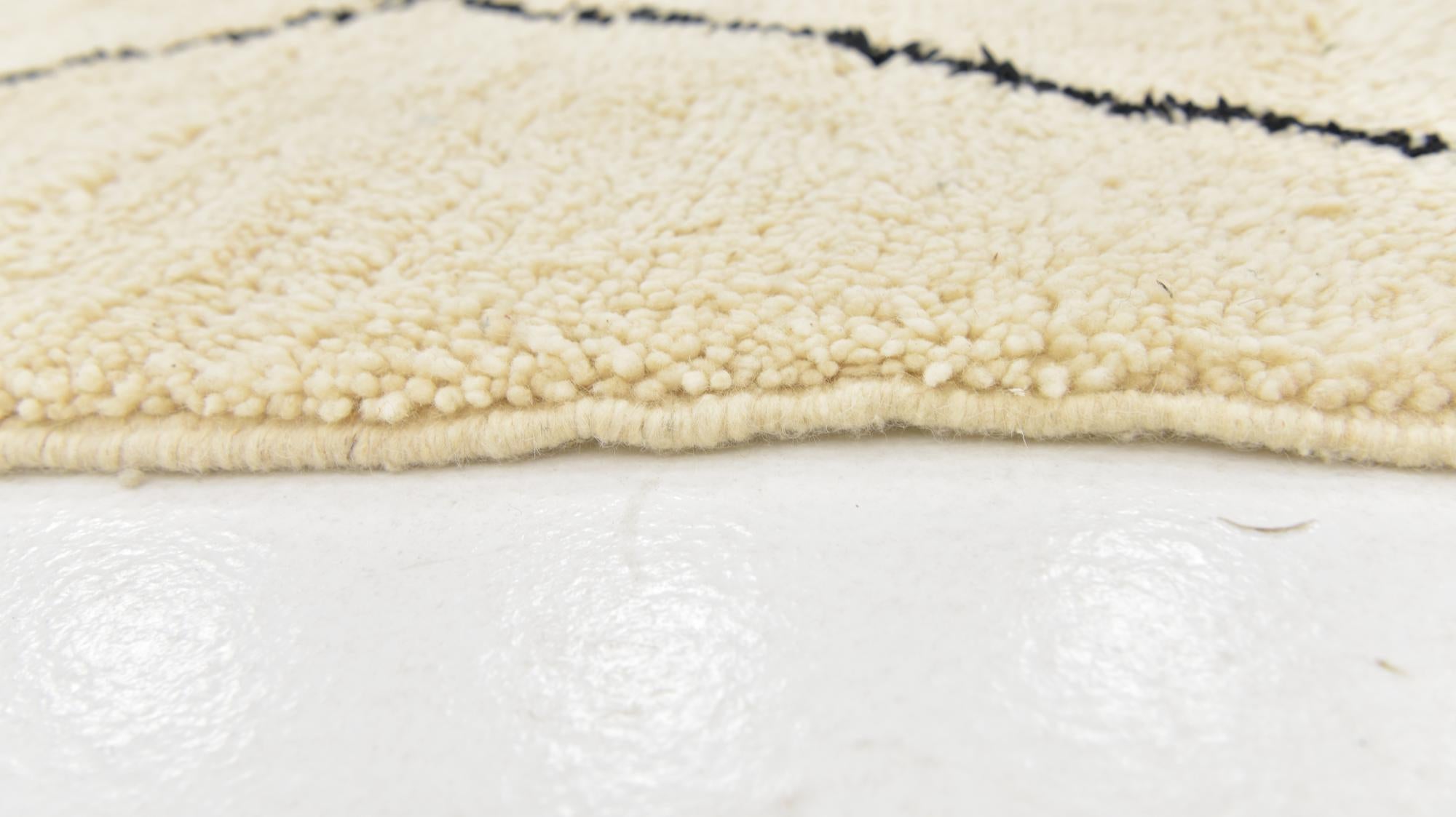 6' 4 x 9' 7 Hand Knotted Moroccan Wool Rug