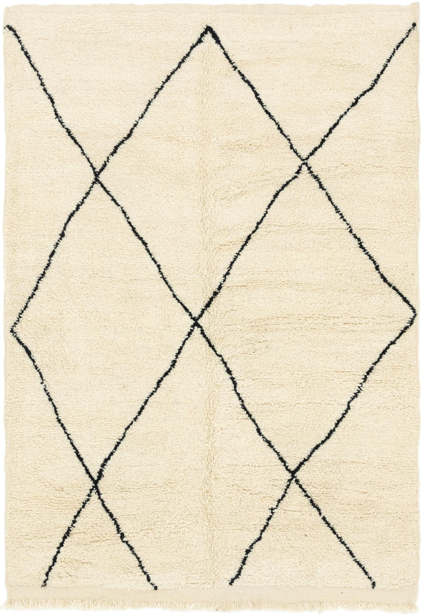 6' 4 x 9' 7 Hand Knotted Moroccan Wool Rug