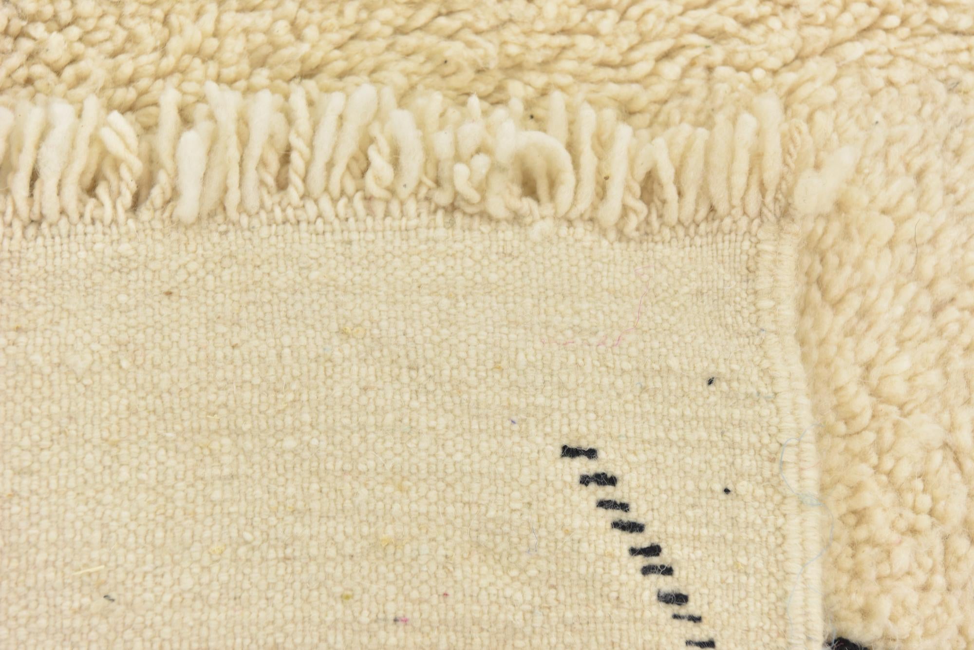 6' 4 x 9' 9 Hand Knotted Moroccan Wool Rug