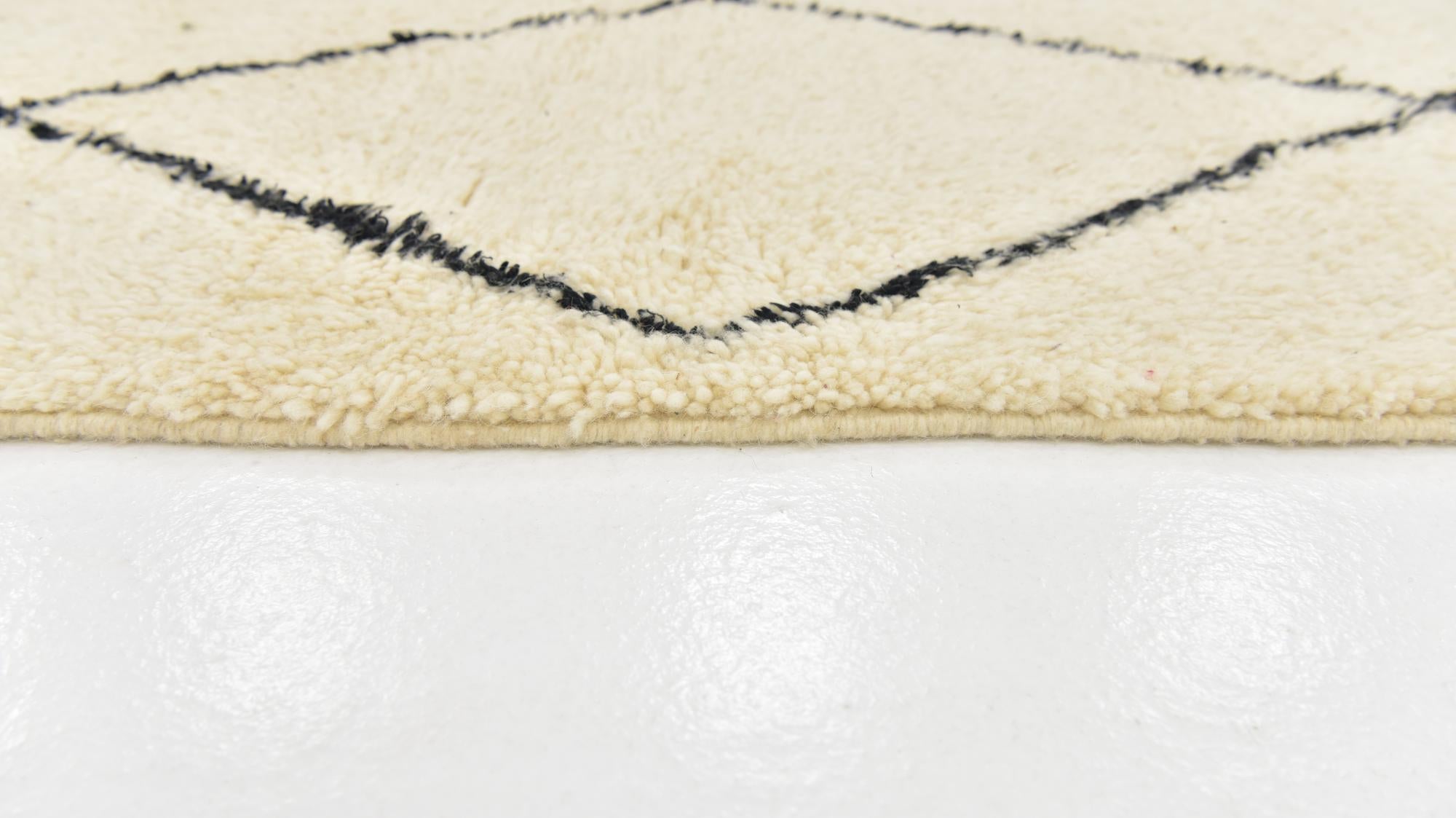 6' 4 x 9' 9 Hand Knotted Moroccan Wool Rug