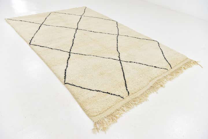 6' 6 x 9' 10 Hand Knotted Moroccan Wool Rug