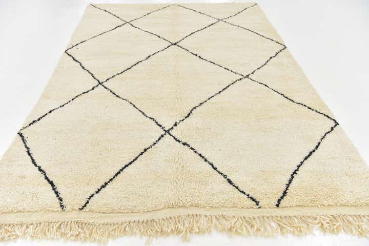 6' 6 x 9' 10 Hand Knotted Moroccan Wool Rug