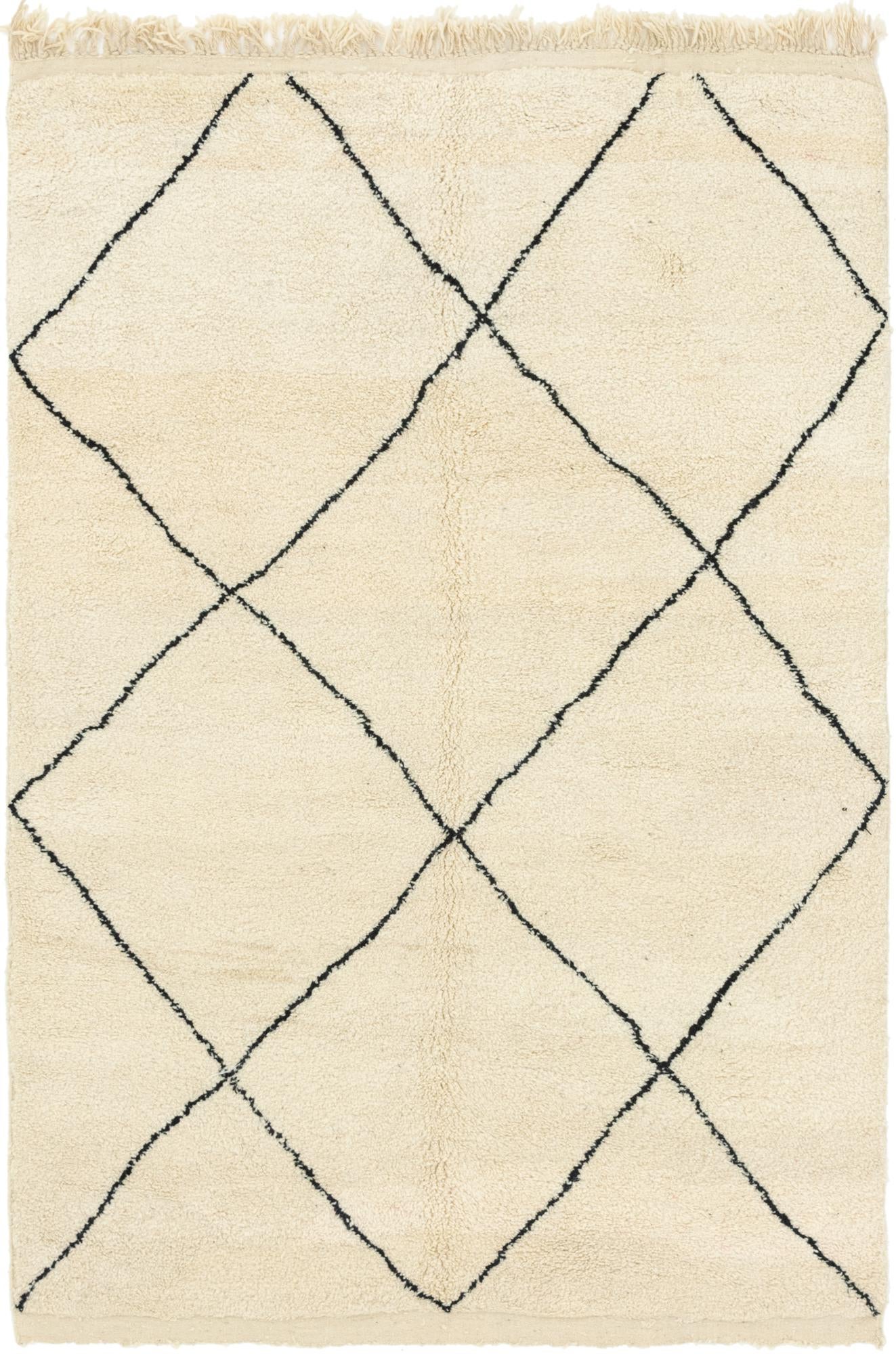 6' 6 x 9' 10 Hand Knotted Moroccan Wool Rug