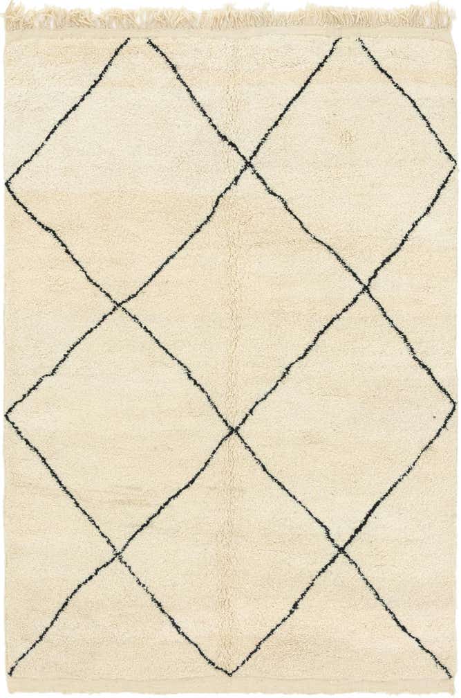 6' 6 x 9' 10 Hand Knotted Moroccan Wool Rug