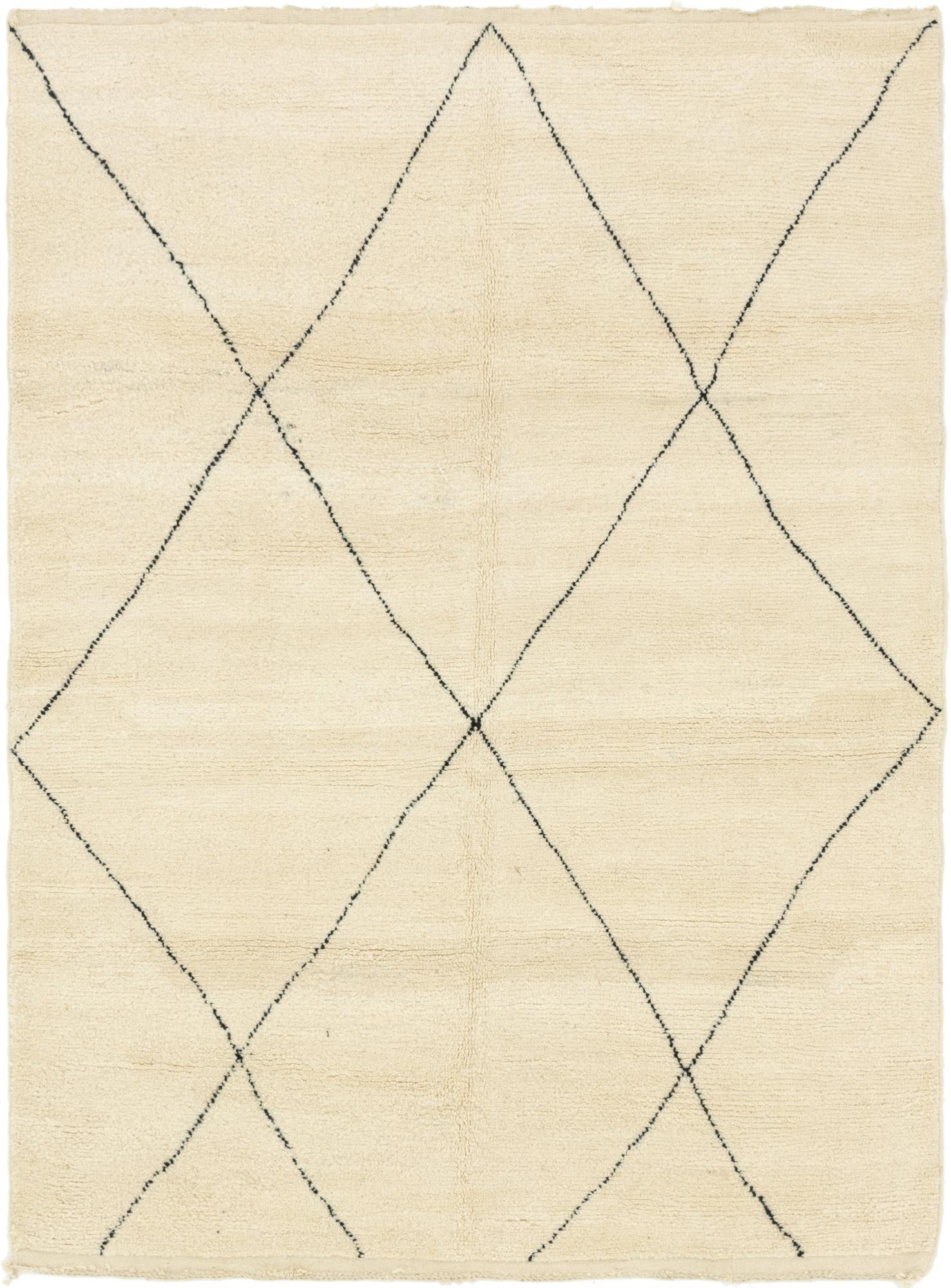 6' 10 x 9' 4 Hand Knotted Moroccan Wool Rug