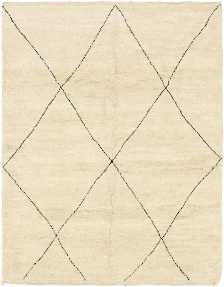 Detail image of 6' 10 x 9' 4 Hand Knotted Moroccan Wool Rug
