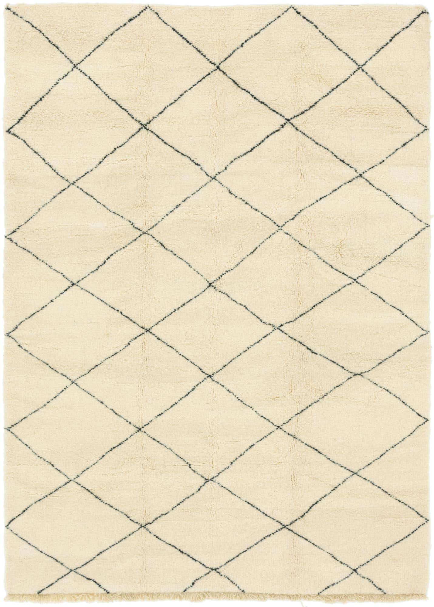 7' x 10' 2 Hand Knotted Moroccan Wool Rug
